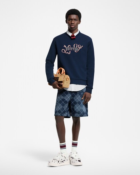 エンブロイダードコットンクルーネック メンズ ウェア(洋服)