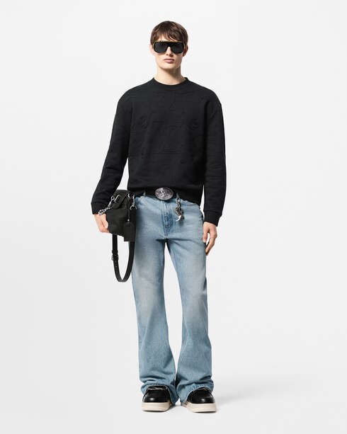 Embroidered Cotton Jersey Crewneck in Men's Ready-to-Wear Knitwear and Sweatshirts collections by Louis Vuitton