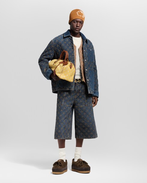 エンブロイダリー デニムブルゾン メンズ ウェア(洋服)