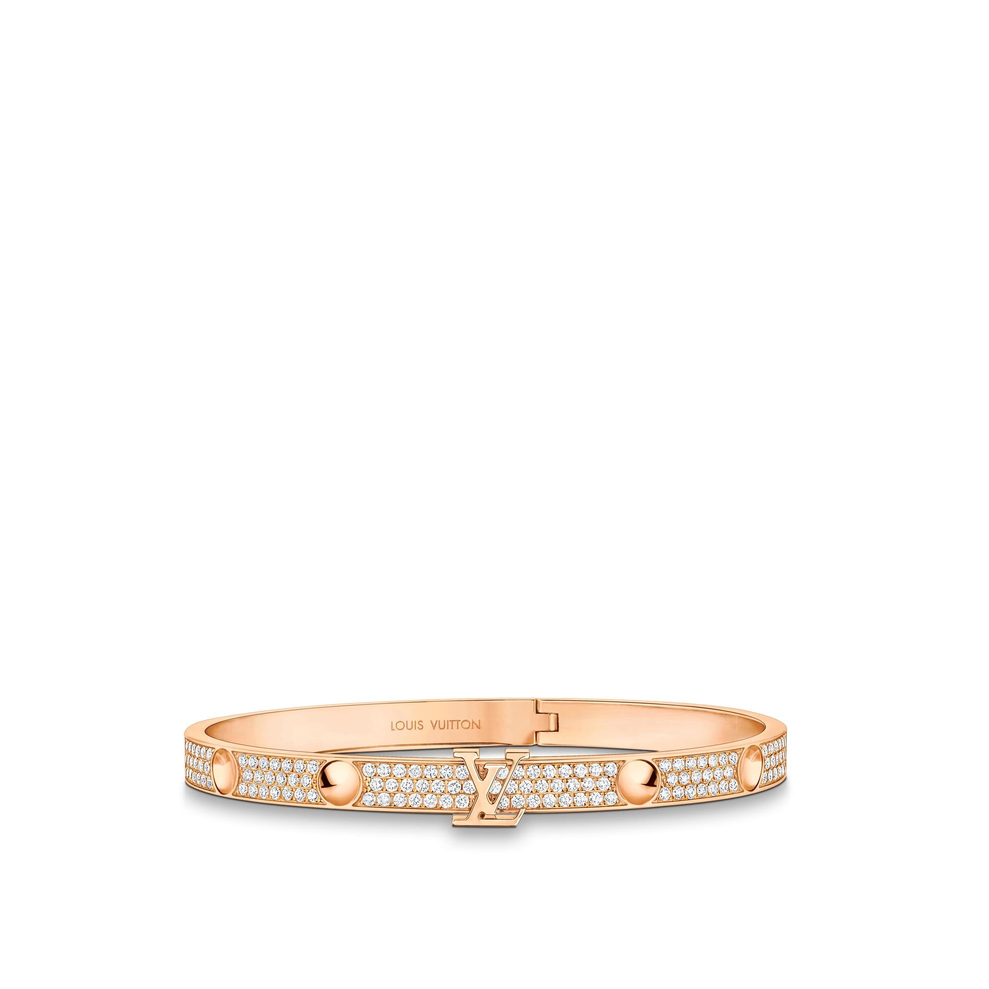 Empreinte Medium Bangle, Pink Gold and Diamonds  in Perhiasan