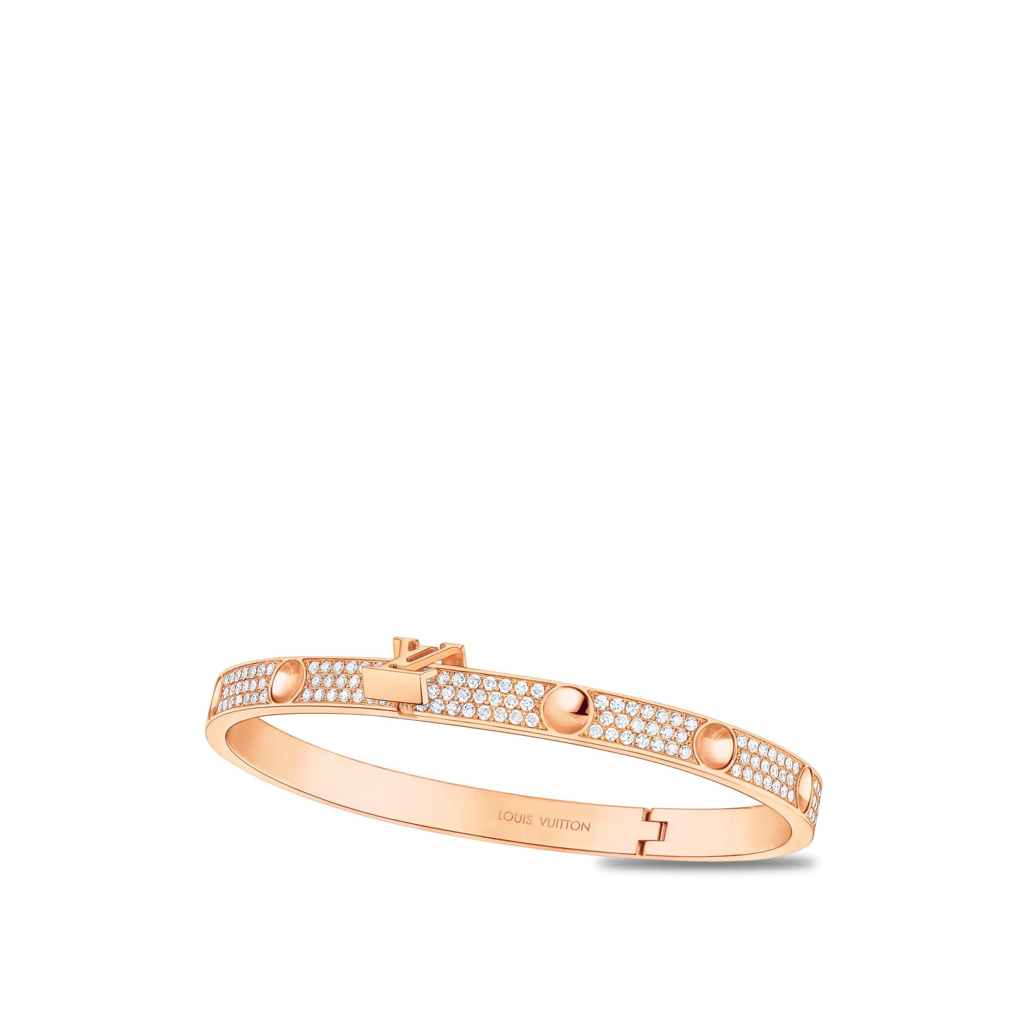 Empreinte Medium Bangle, Pink Gold and Diamonds  in Perhiasan