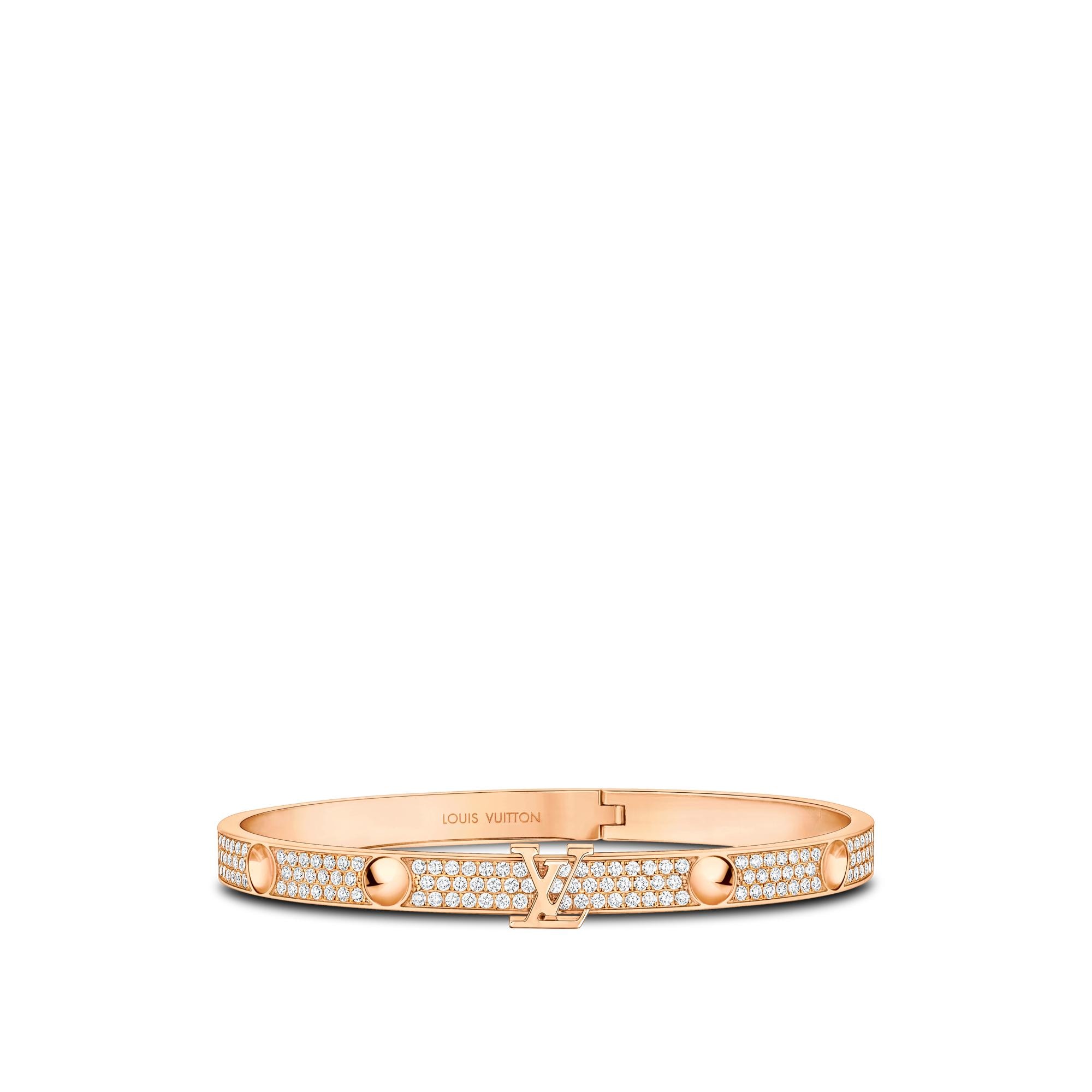 Empreinte Medium Bangle, Pink Gold and Diamonds  in Perhiasan