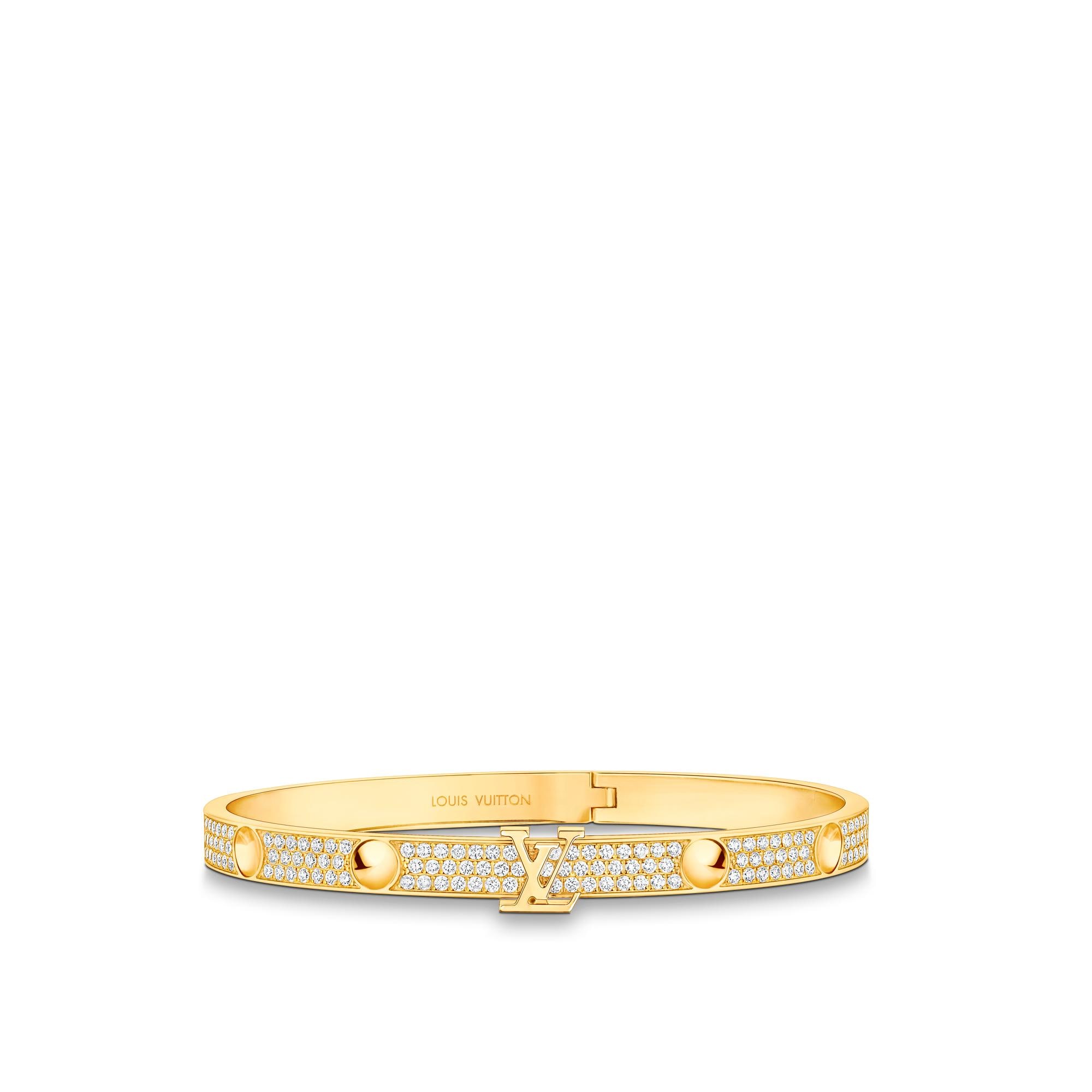 Empreinte Medium Bangle, Yellow Gold and Diamonds  in Perhiasan