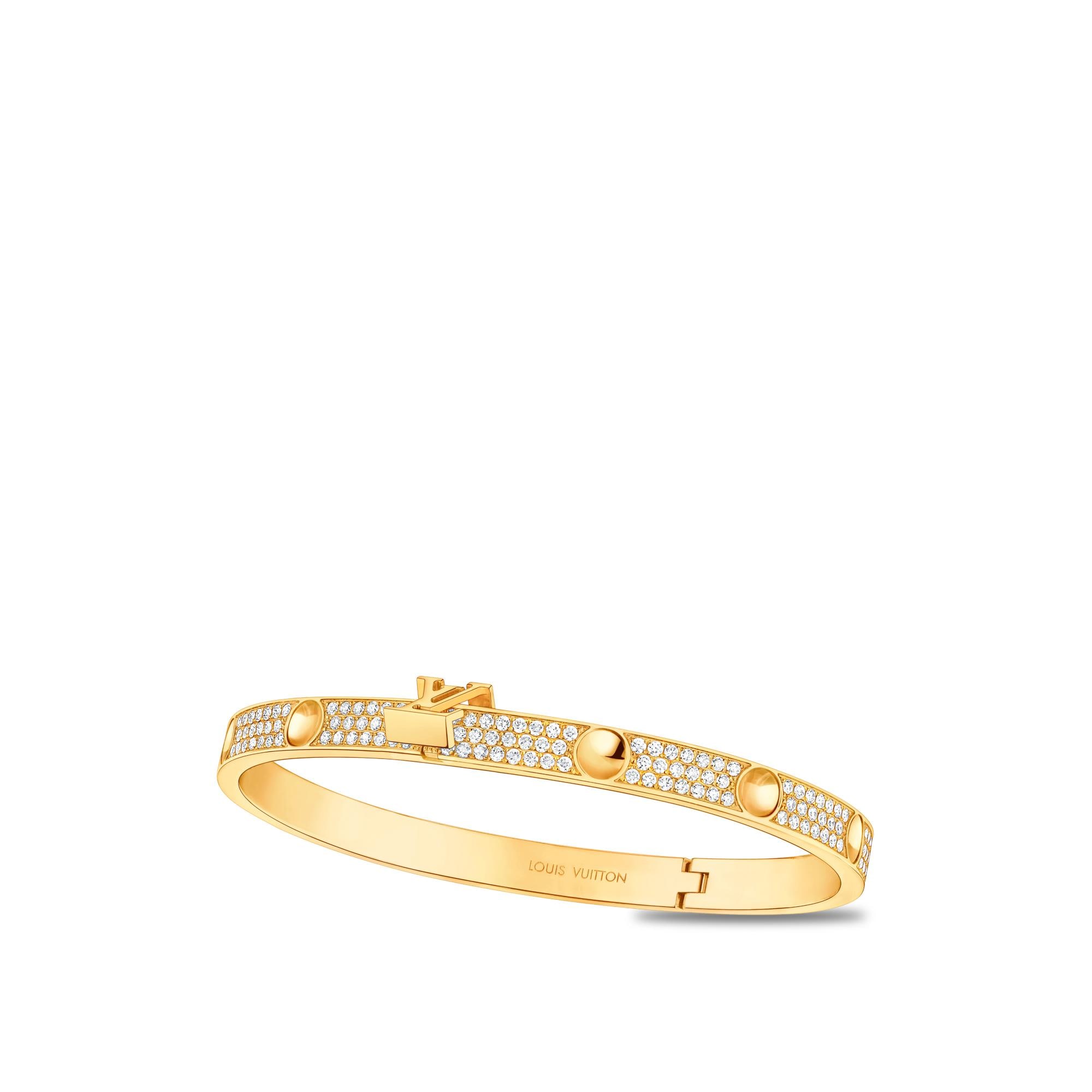 Empreinte Medium Bangle, Yellow Gold and Diamonds  in Perhiasan