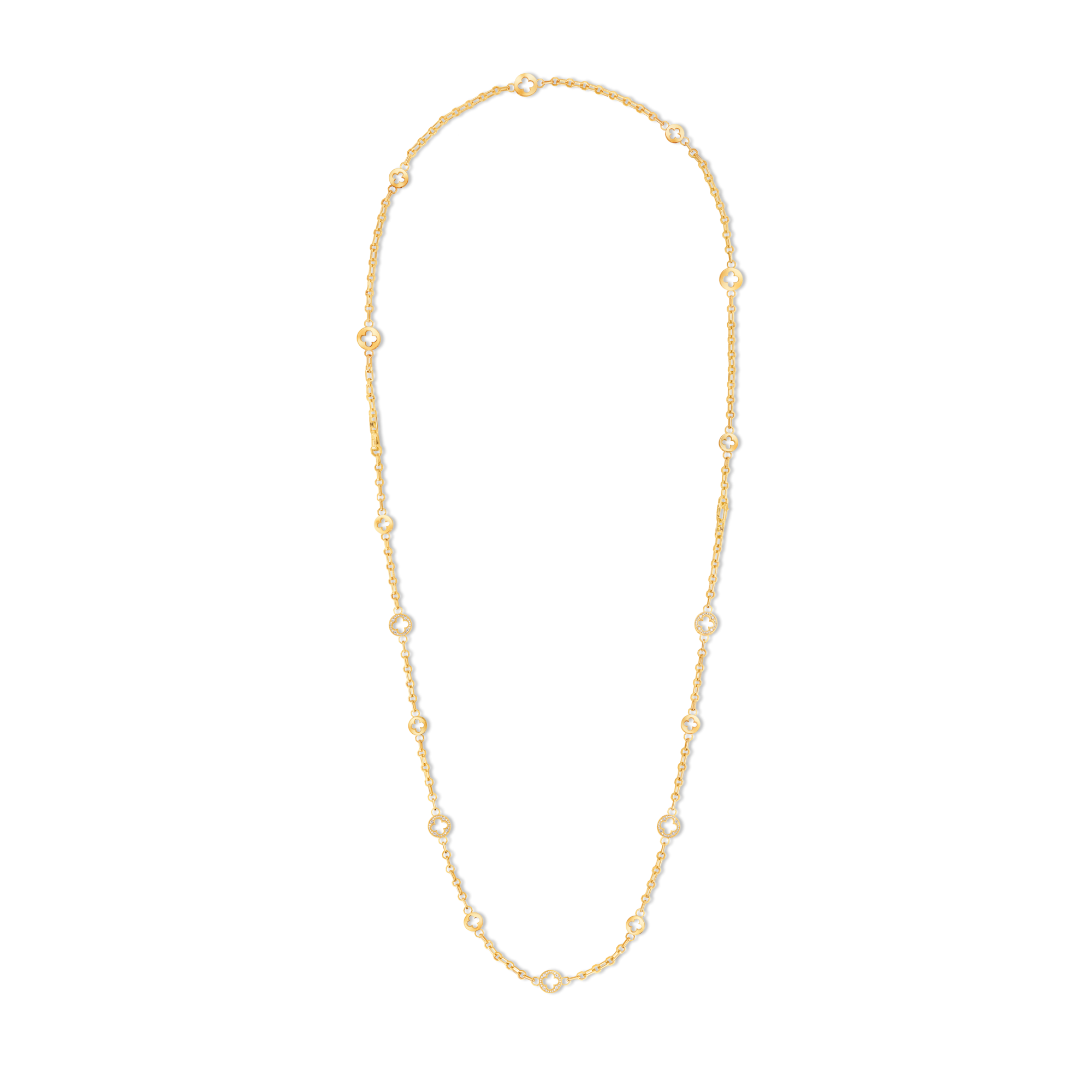 Empreinte Transformable Long Necklace, Yellow Gold and Diamonds  in Perhiasan