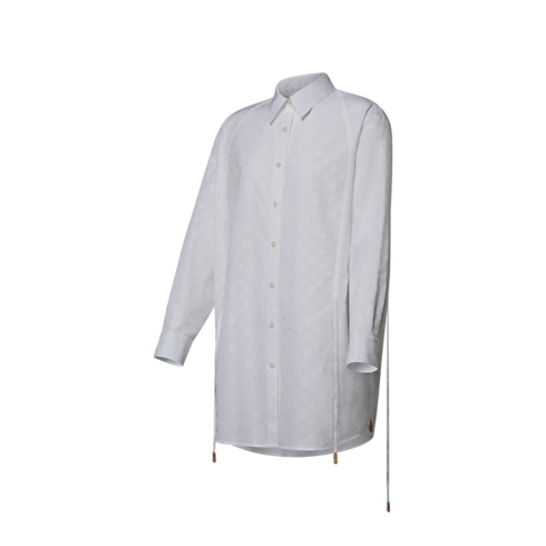 Fil Coupé Drawstring Shirt in Wanita's Pakaian Atasan collections by Louis Vuitton (Perbesar produk)