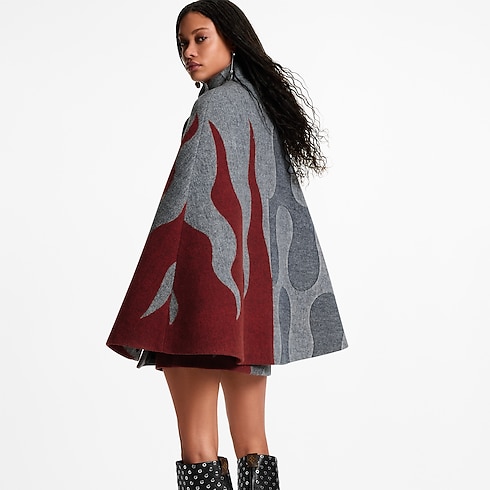 Flame Jacquard Cape in Women's Ready-to-Wear Coats and Jackets collections by Louis Vuitton (Product zoom)