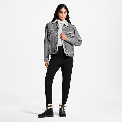 Fleece-Lined Denim Jacket in Wanita's Pakaian Mantel dan Jaket collections by Louis Vuitton (Perbesar produk)
