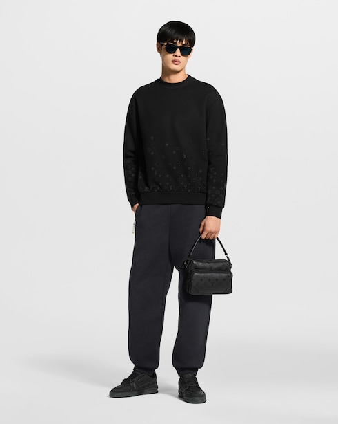 Flock Print Gradient Long-Sleeved Crewneck in Pria's Pakaian Semua Koleksi collections by Louis Vuitton