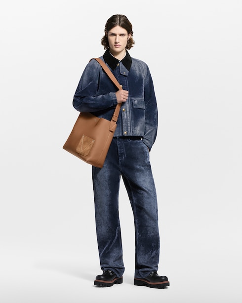 Flocked Denim Jacket With Monogram Details in Men's Ready-to-Wear Outerwear and Coats collections by Louis Vuitton