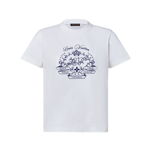 Flocked Signature T-shirt in Women's Ready-to-Wear T-shirts and Sweatshirts collections by Louis Vuitton (Product zoom)