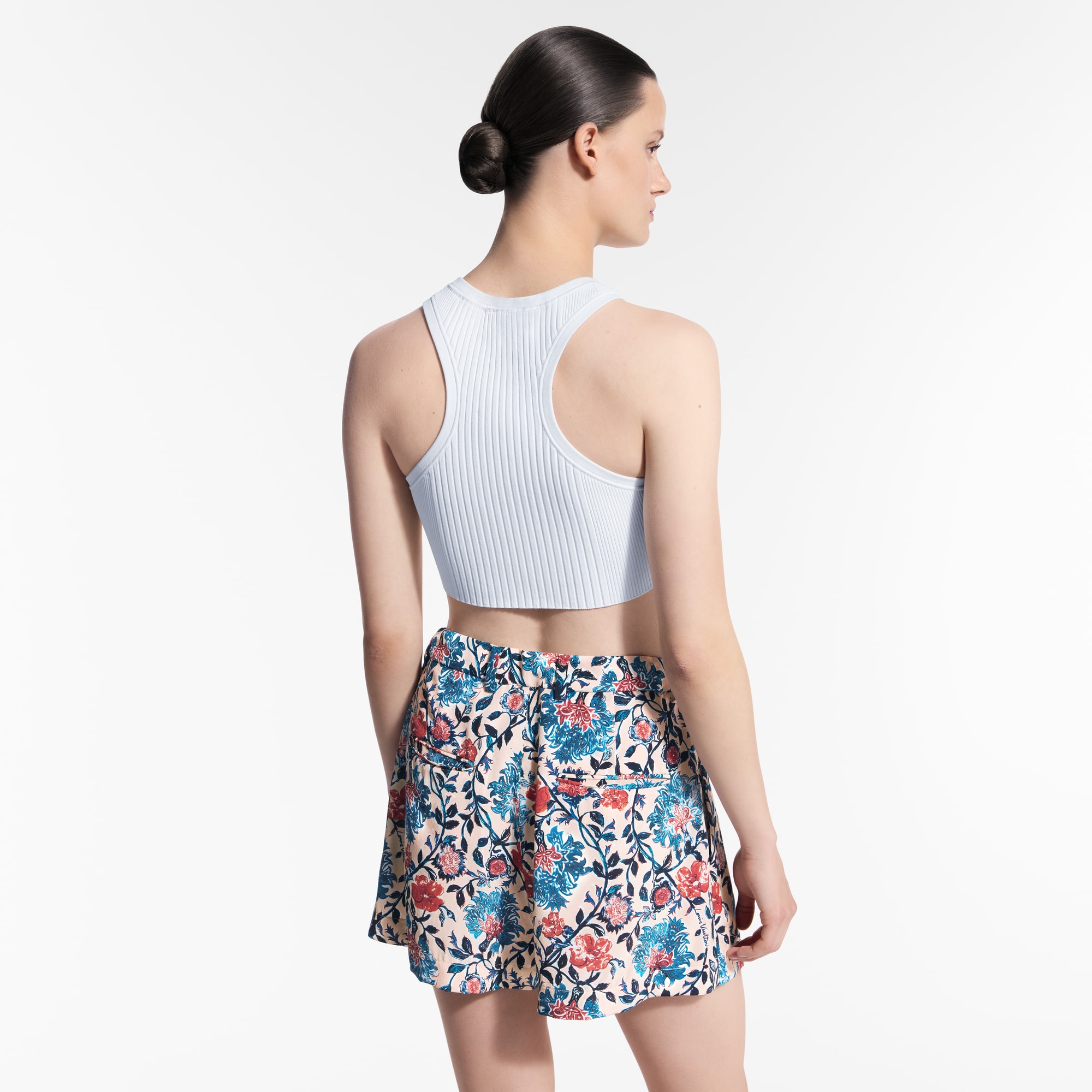 Floral Vine Pleat Shorts   in Women