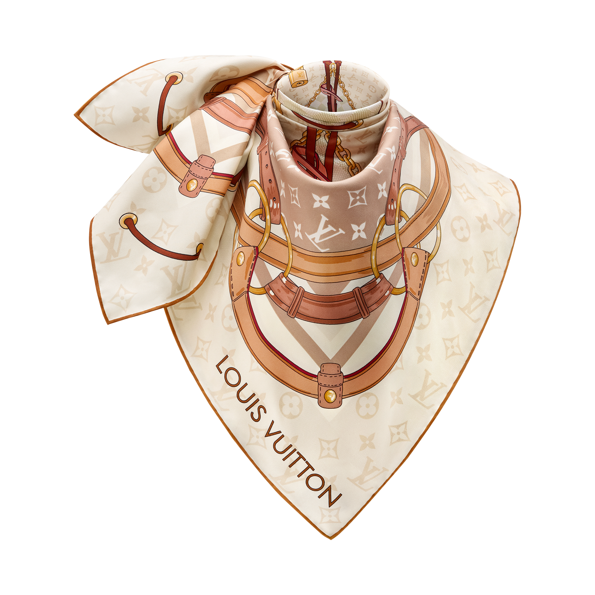 Flower And Straps Square 90 S00 in Wanita