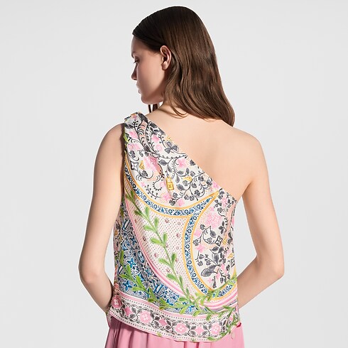 Flower Foulard Asymmetrical Top in Wanita's Pakaian Atasan collections by Louis Vuitton (Perbesar produk)
