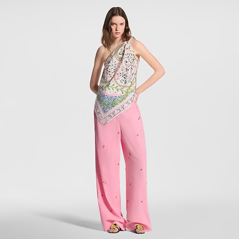Flower Foulard Asymmetrical Top in Wanita's Pakaian Atasan collections by Louis Vuitton (Perbesar produk)