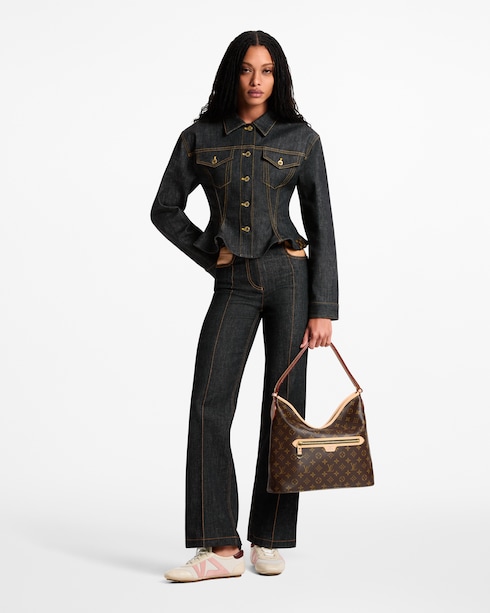 フルーテッド デニムジャケット ウィメンズ ウェア(洋服)