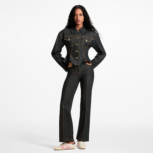 Fluted Denim Jacket in Wanita's Pakaian Mantel dan Jaket collections by Louis Vuitton (Perbesar produk)