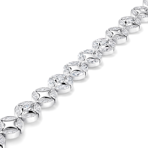 Galaxie Bracelet, White Gold & Diamonds in Les Extraordinaires's Perhiasan Gelang collections by Louis Vuitton (Perbesar produk)