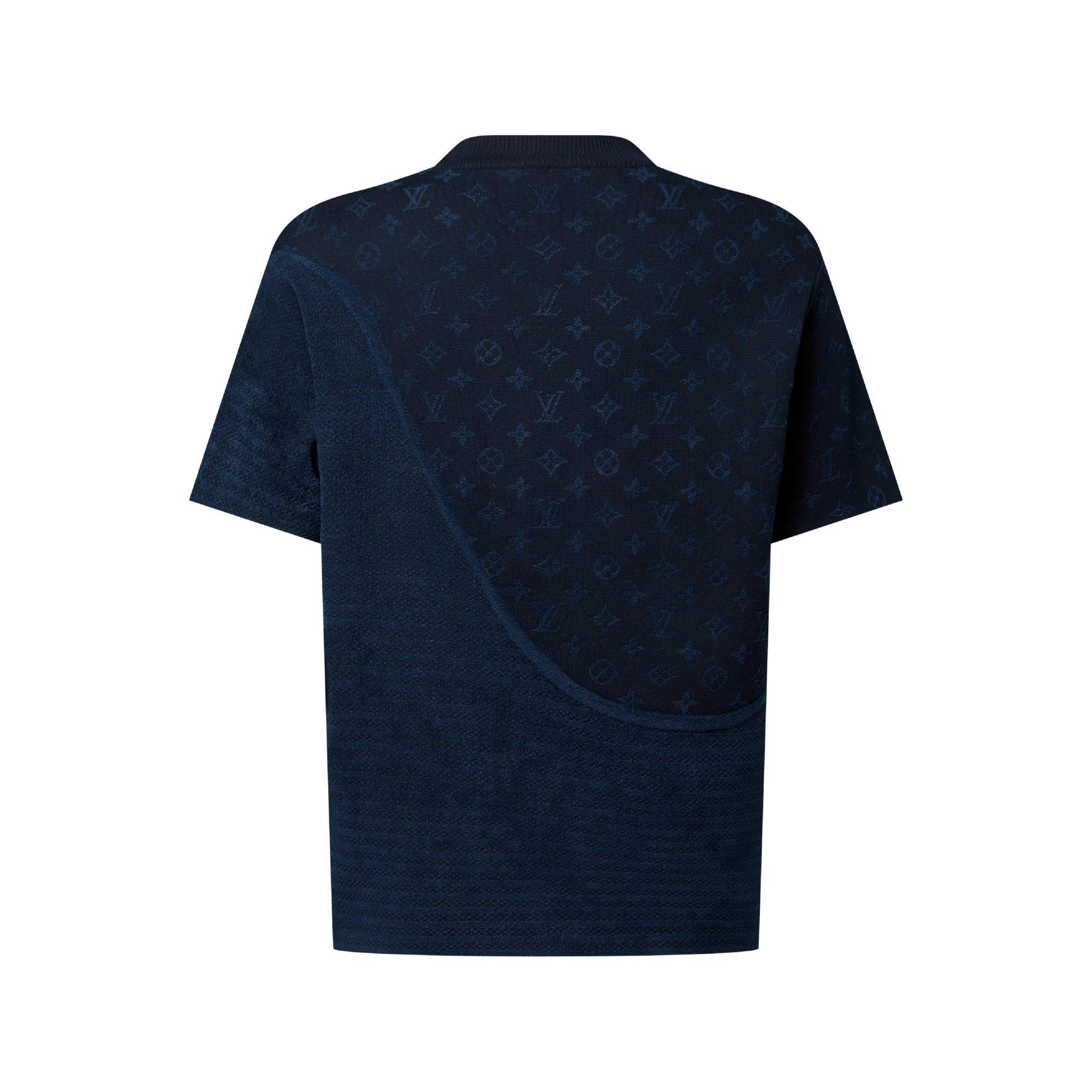 Graphic Jacquard Short-Sleeved Crewneck  in Pria