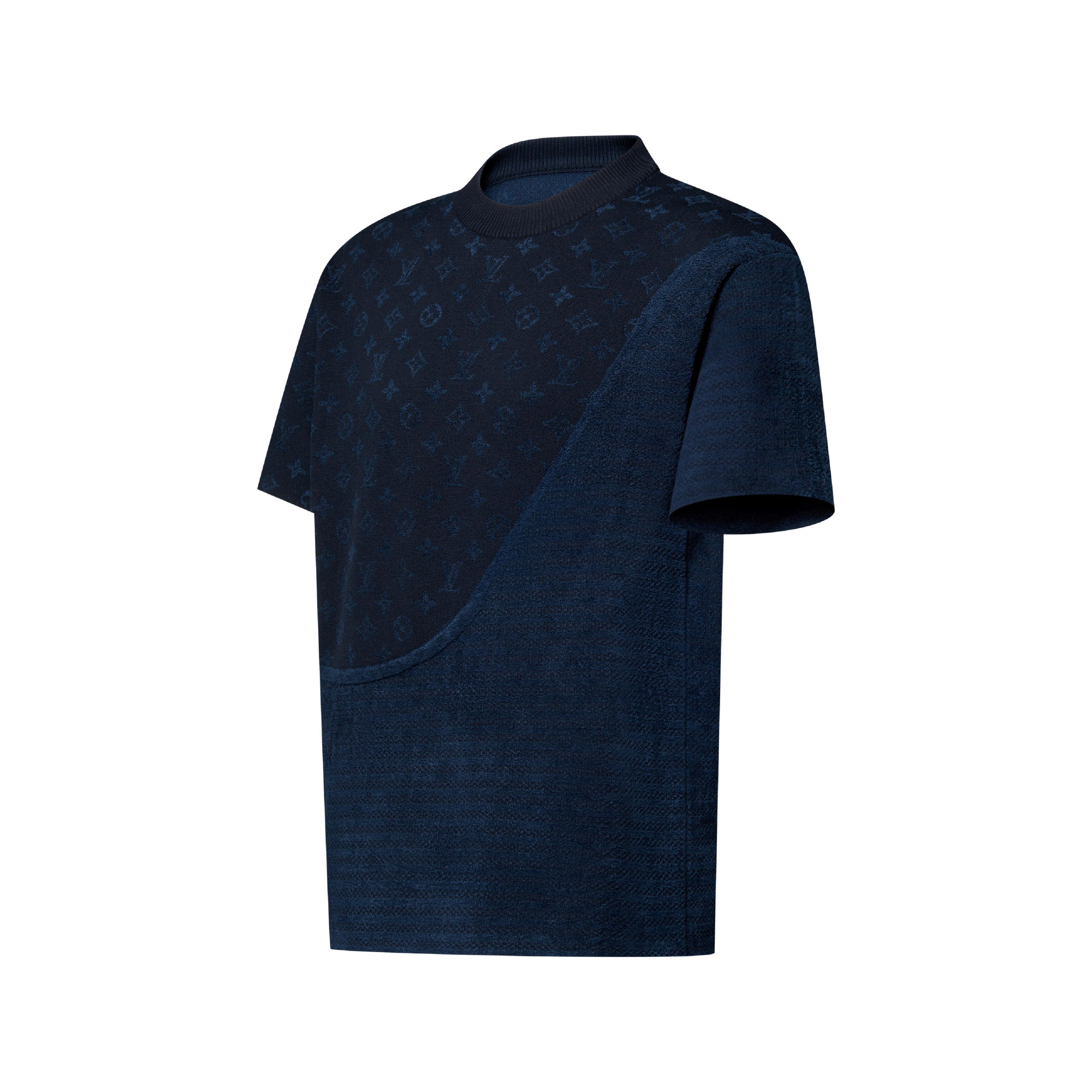 Graphic Jacquard Short-Sleeved Crewneck  in Pria