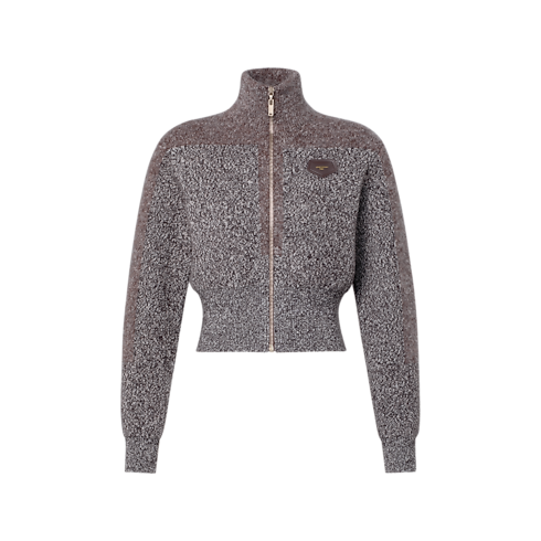 Graphic Knit Zip-Up Jacket in Women's Ready-to-Wear Knitwear collections by Louis Vuitton (Product zoom)