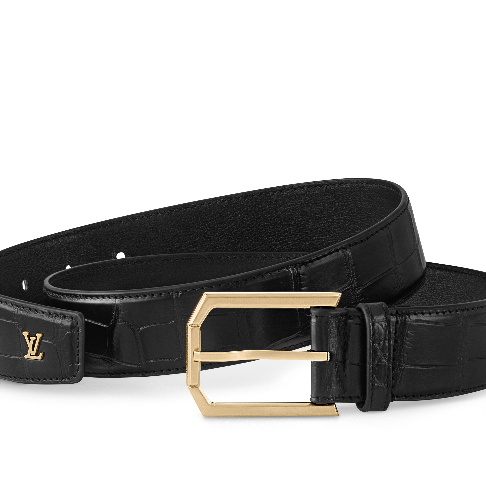 Heritage 35mm Belt Crocodile Mat in Men