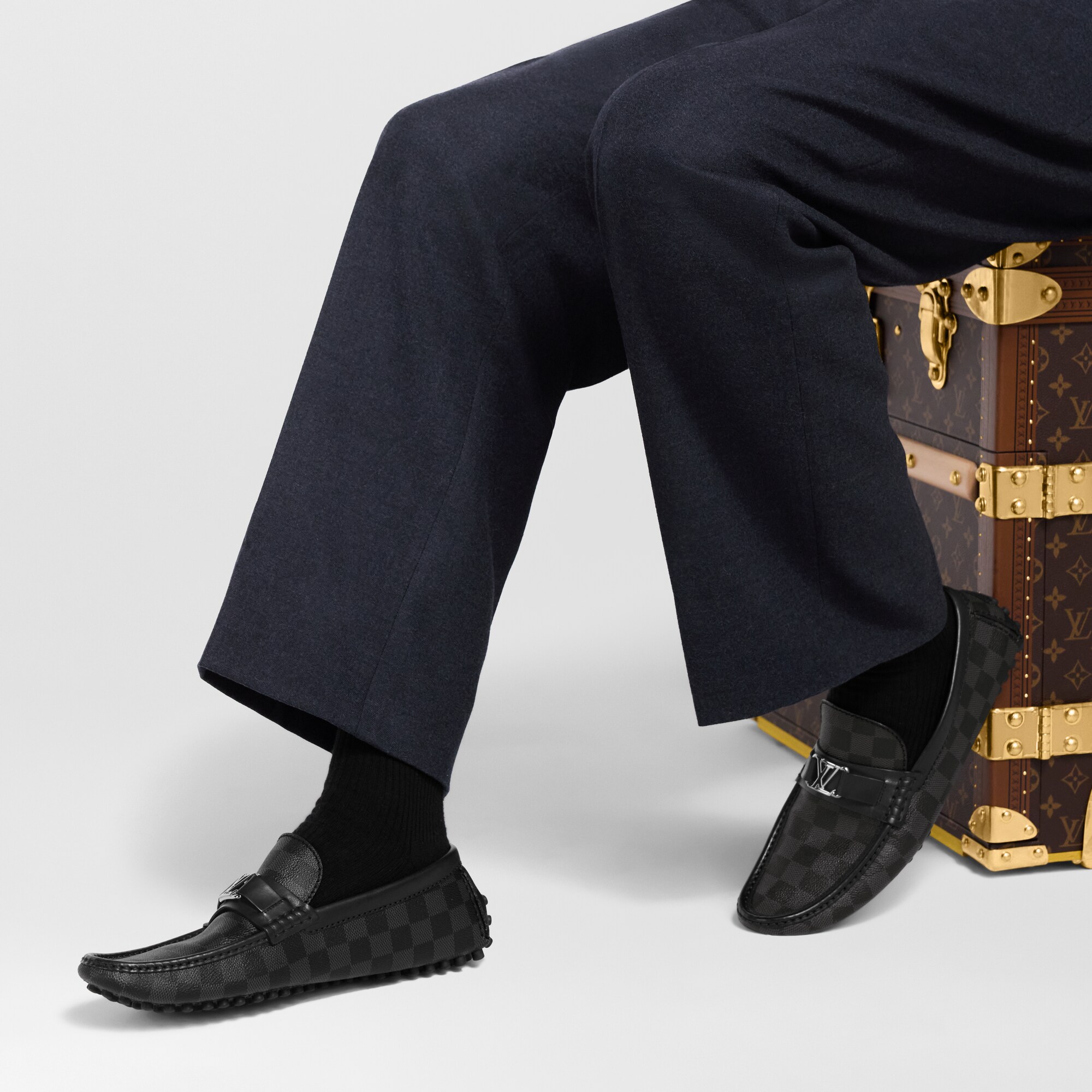 HOCKENHEIM MOCASSIN Damier Graphite Canvas in Pria