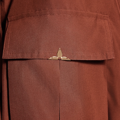 Hooded Washed Silk Shirt in Wanita's Pakaian Atasan collections by Louis Vuitton (Perbesar produk)