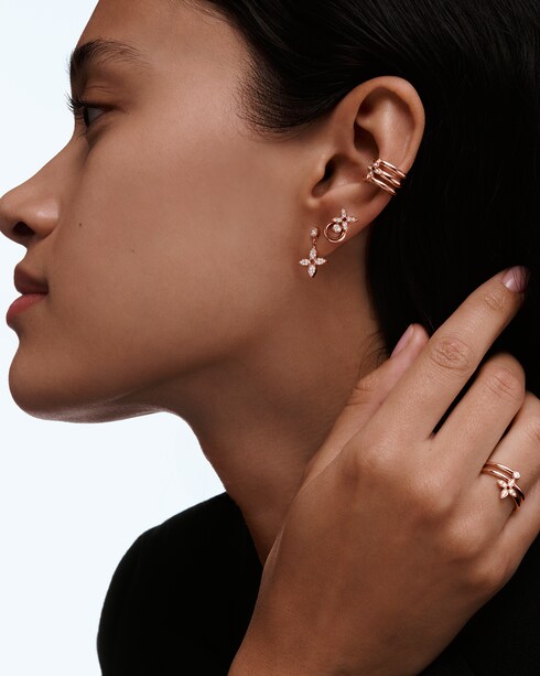 Idylle Blossom Ear Cuff, Pink Gold And Diamonds - Per Unit in Jewellery's Categories Earrings collections by Louis Vuitton