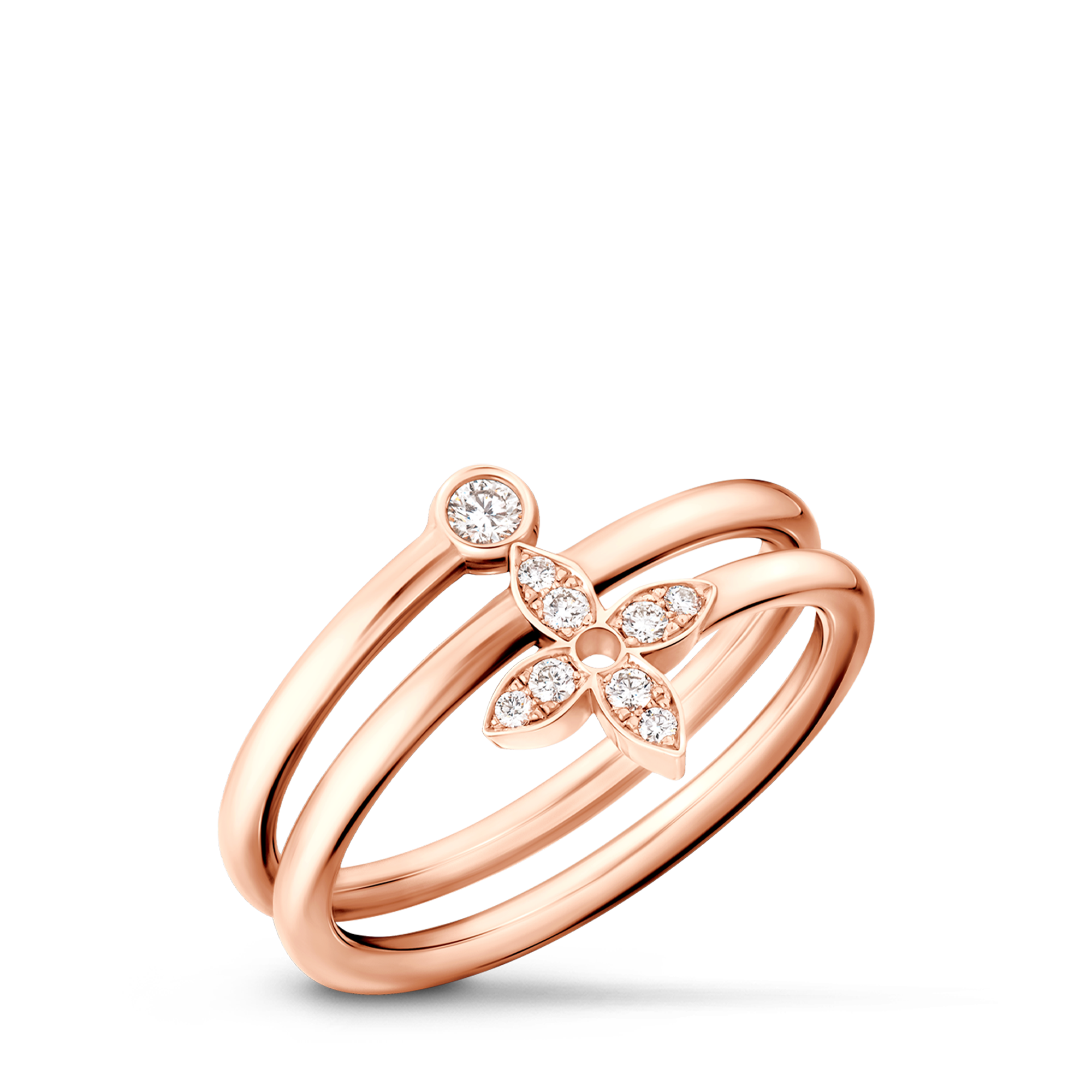 Idylle Blossom Multi Ring, Pink Gold and Diamonds  in Perhiasan