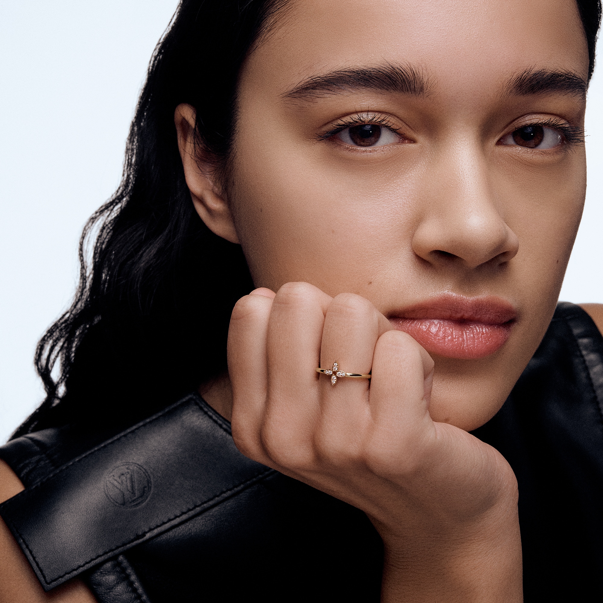 Idylle Blossom Single Ring, Pink Gold and Diamonds  in Perhiasan