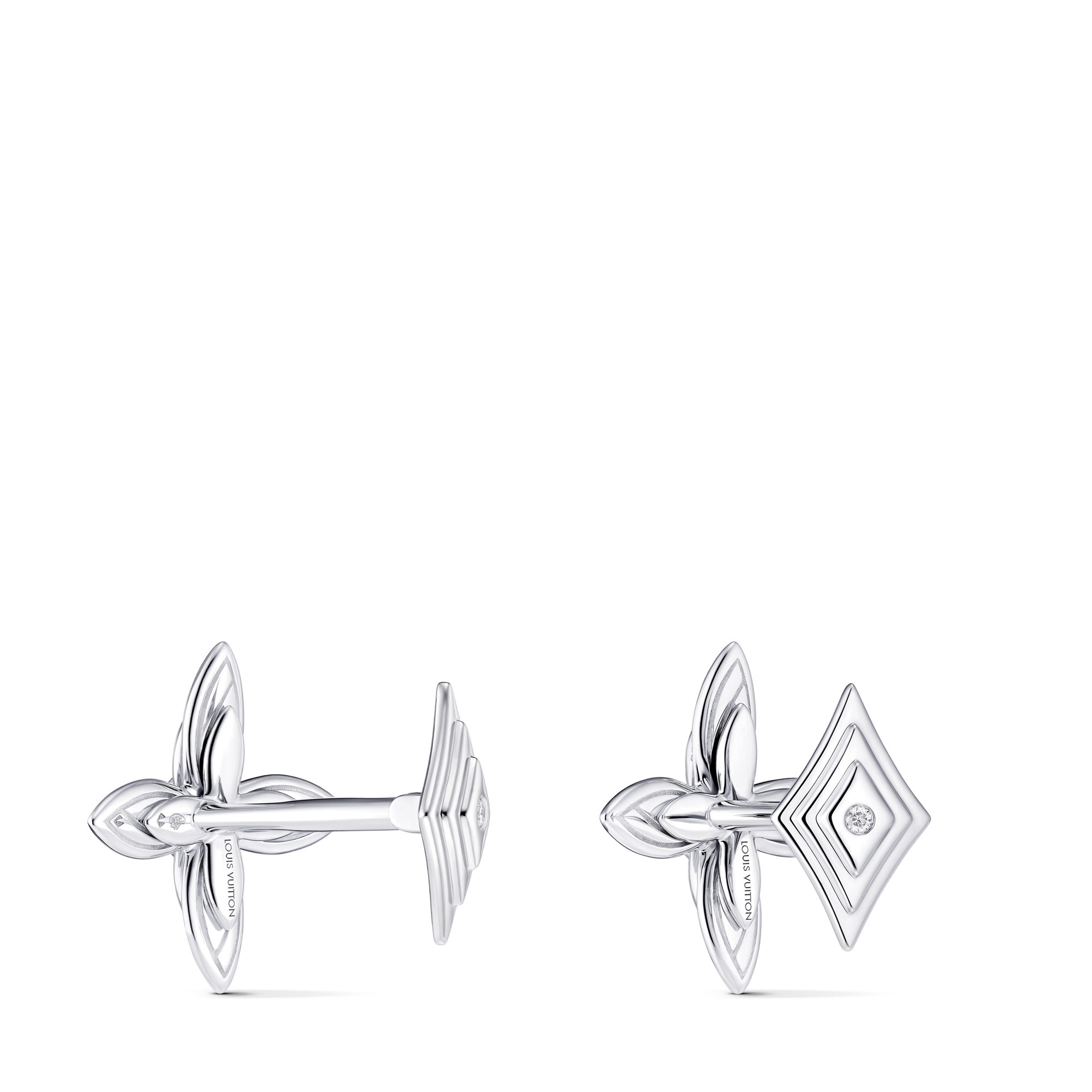 Idylle Cufflinks, White Gold & Diamonds  in Les Extraordinaires