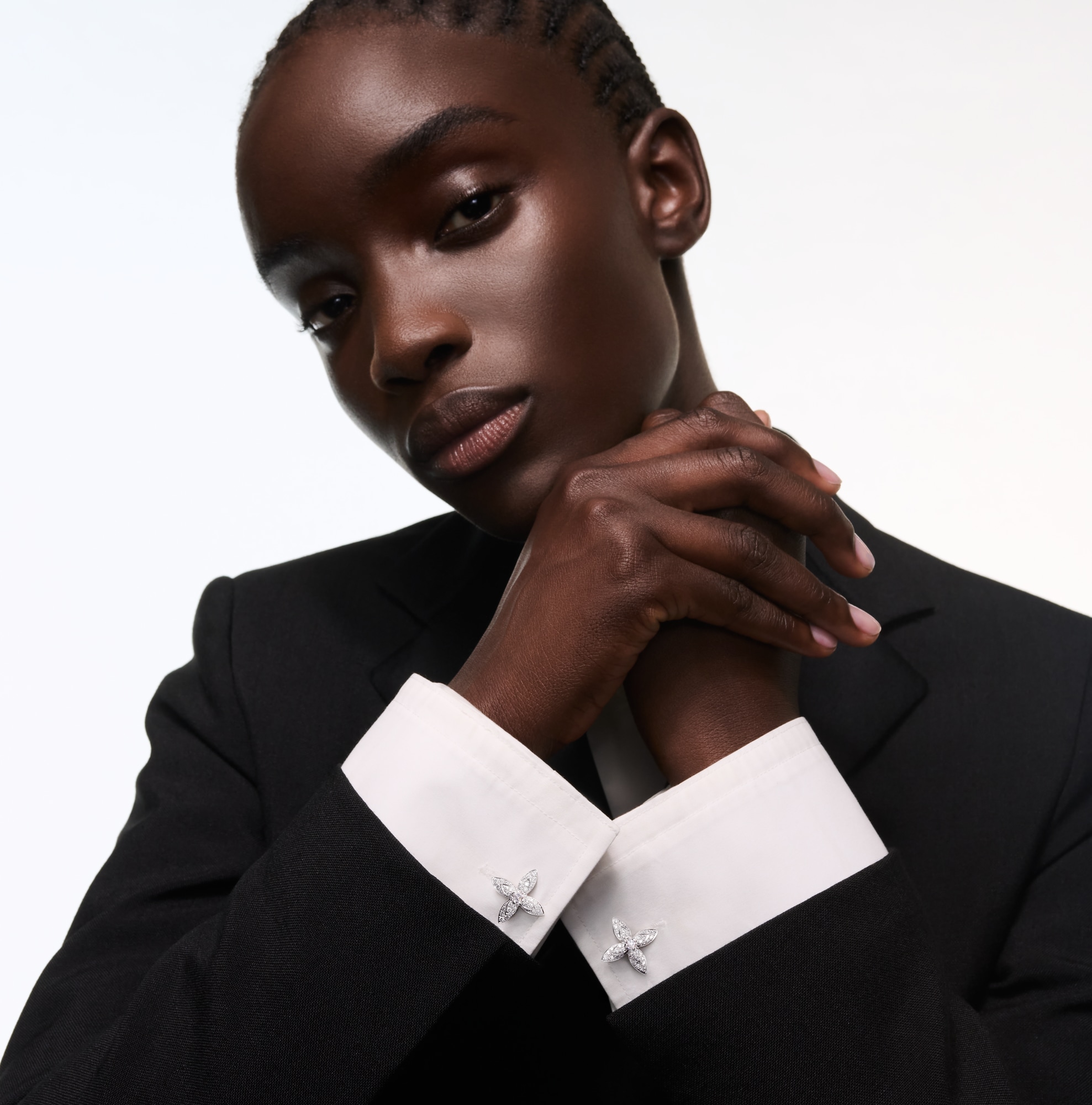Idylle Cufflinks, White Gold & Diamonds  in Les Extraordinaires