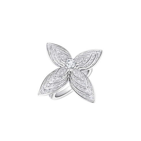Idylle Ring, White Gold & Diamonds in Les Extraordinaires's Perhiasan Cincin collections by Louis Vuitton (Perbesar produk)