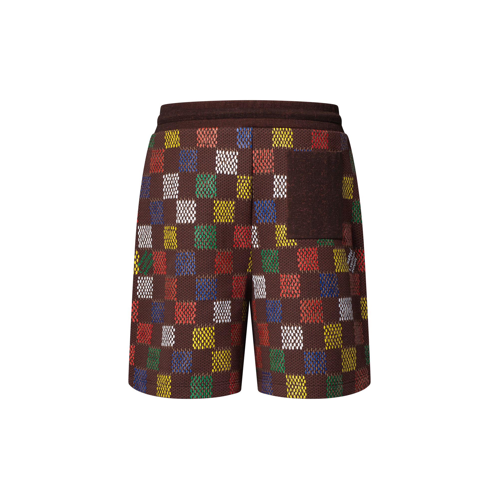 Jacquard Damier Cotton Jersey Shorts  in Pria