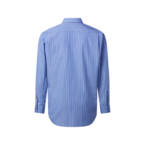 Jacquard Pinstripe Long-Sleeved Shirt in Pria's Pakaian Kemeja collections by Louis Vuitton (Perbesar produk)