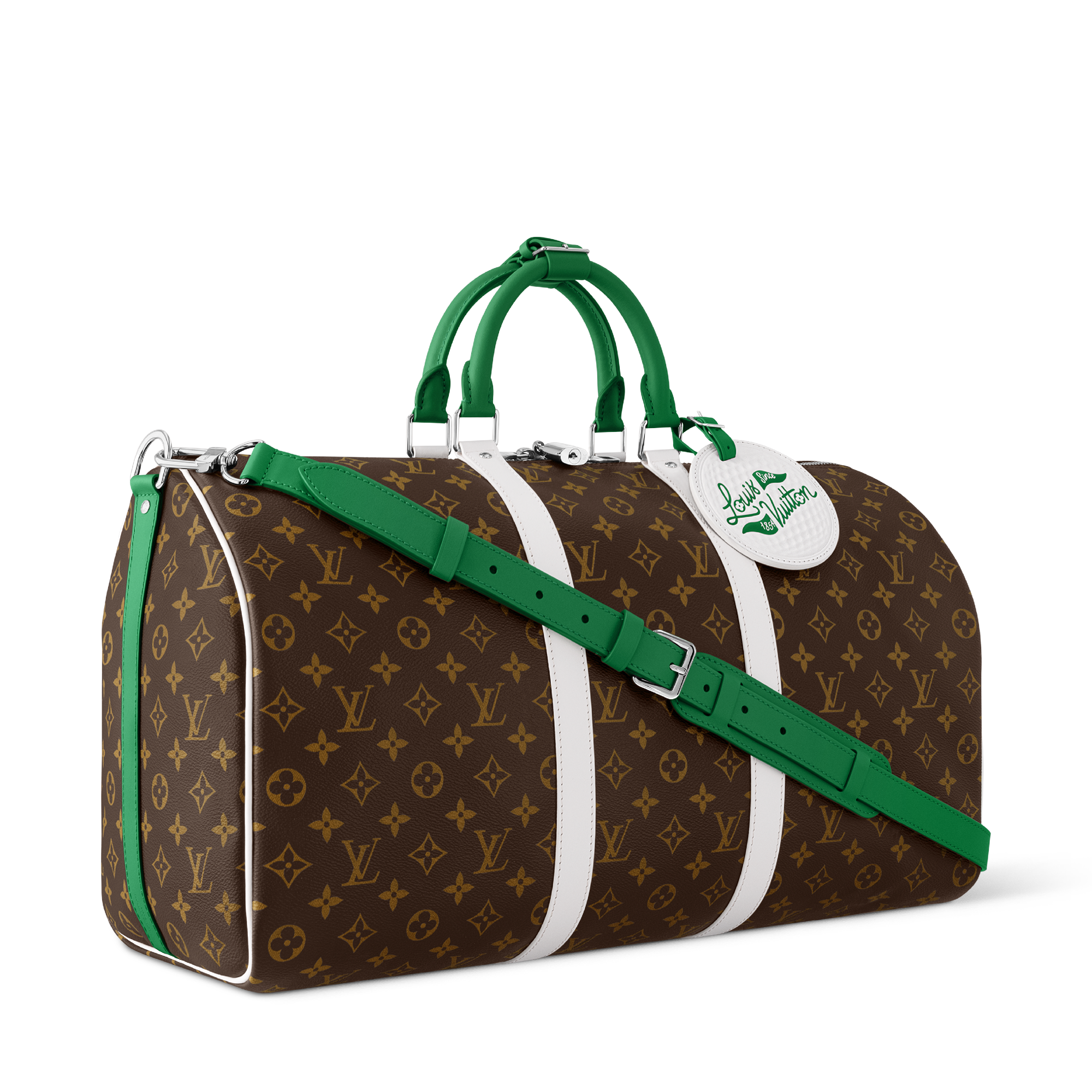 Keepall Bandoulière 50 Monogram Macassar in Tas dan Aksesori Kulit