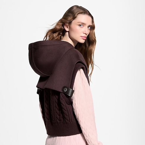 Knit Insert Zip-Up Gilet in Wanita's Pakaian Mantel dan Jaket collections by Louis Vuitton (Perbesar produk)