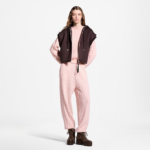 Knit Insert Zip-Up Gilet in Wanita's Pakaian Mantel dan Jaket collections by Louis Vuitton (Perbesar produk)