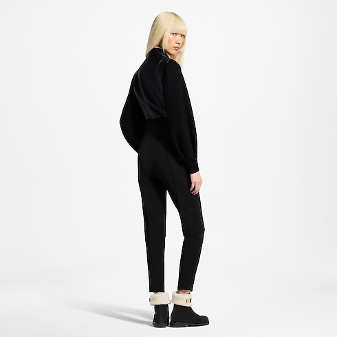 Knit Sleeve Leather Jacket in Wanita's Pakaian Mantel dan Jaket collections by Louis Vuitton (Perbesar produk)