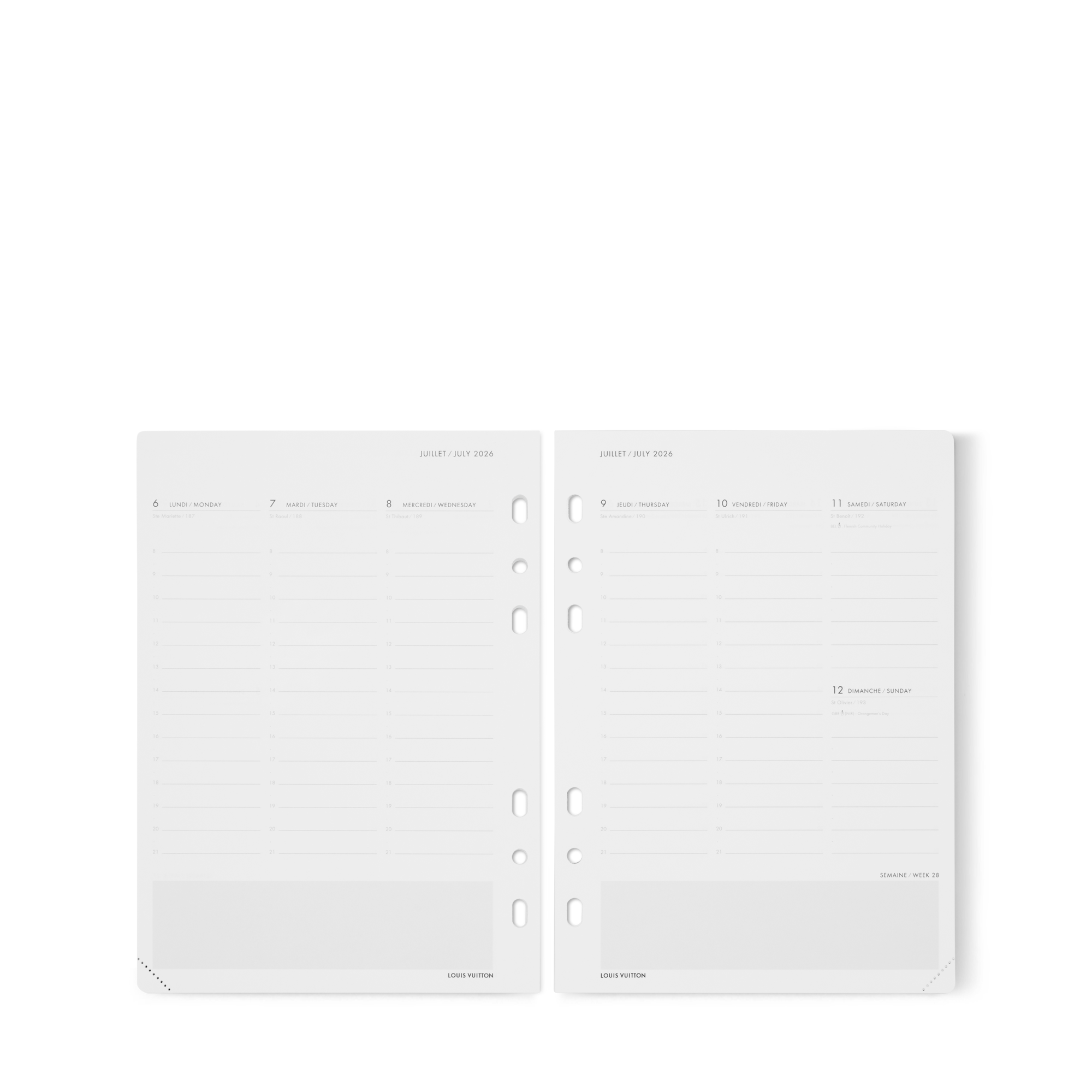 Large Functional Agenda Refill 2026  in Trunks, Travel and Home