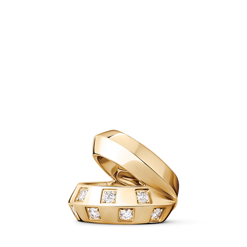 Le Damier de Louis Vuitton Double Earcuff, Yellow Gold and Diamonds in Jewelry's Categories Earrings collections by Louis Vuitton (Product zoom)
