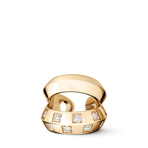 Le Damier de Louis Vuitton Double Earcuff, Yellow Gold and Diamonds in Jewelry's Categories Earrings collections by Louis Vuitton (Product zoom)