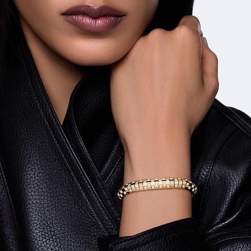 Le Damier de Louis Vuitton Double Row Bracelet, Yellow Gold and Diamonds in Perhiasan's Kategori Gelang collections by Louis Vuitton (Perbesar produk)