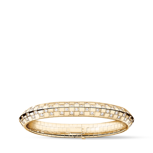 Le Damier de Louis Vuitton Double Row Bracelet, Yellow Gold and Diamonds in Perhiasan's Kategori Gelang collections by Louis Vuitton (Perbesar produk)