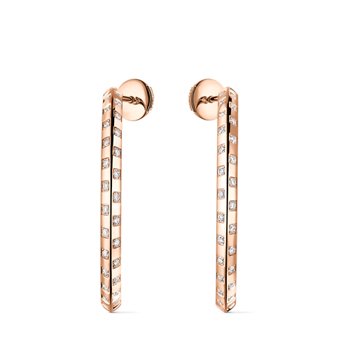 Le Damier de Louis Vuitton Large Hoops, Rose Gold and Diamonds in Jewelry's Categories Earrings collections by Louis Vuitton (Product zoom)