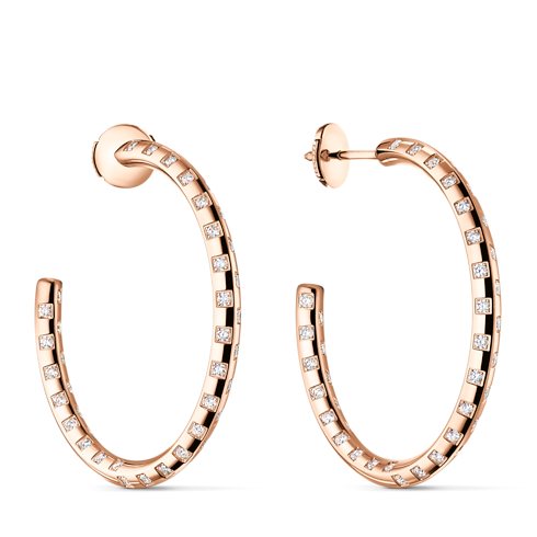 Le Damier de Louis Vuitton Large Hoops, Rose Gold and Diamonds in Jewelry's Categories Earrings collections by Louis Vuitton (Product zoom)