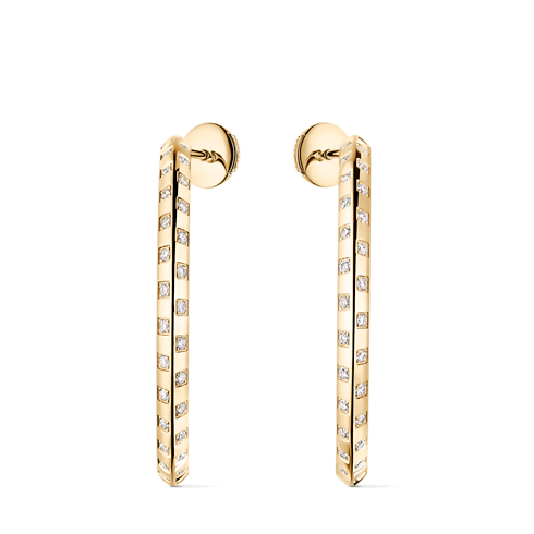 Le Damier de Louis Vuitton Large Hoops, Yellow Gold and Diamonds in Jewelry's Categories Earrings collections by Louis Vuitton (Product zoom)