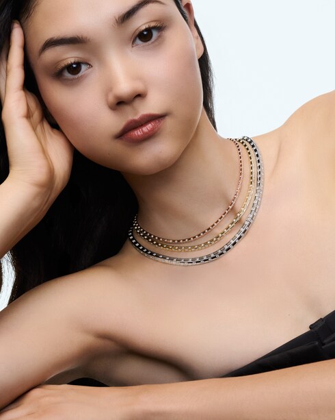 สร้อยคอเส้นใหญ่ Le Damier de Louis Vuitton ไวท์โกลด์และเพชร in จิวเวลรี่'s หมวดหมู่ สร้อยคอและจี้ collections by Louis Vuitton