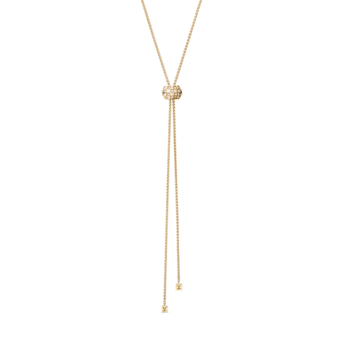 Le Damier de Louis Vuitton Long Pendant, Yellow Gold and Diamonds in Jewelry's Categories Necklaces and Pendants collections by Louis Vuitton (Product zoom)